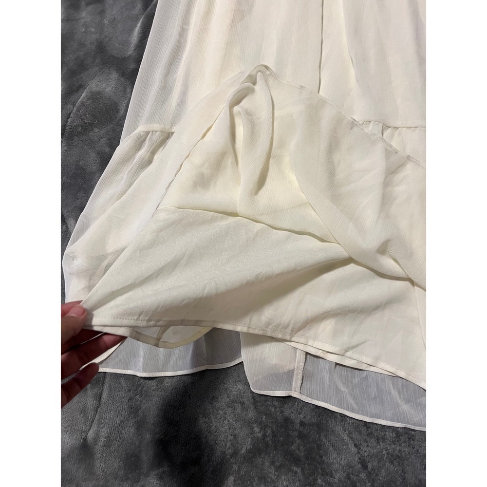 A New Day Cream/ Ivory Sleeveless Smocked Tiered Maxi Dress Large - Picture 2 of 6